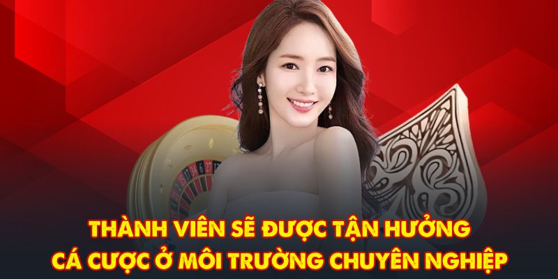 Thành viên sẽ được tận hưởng cá cược ở môi trường chuyên nghiệp